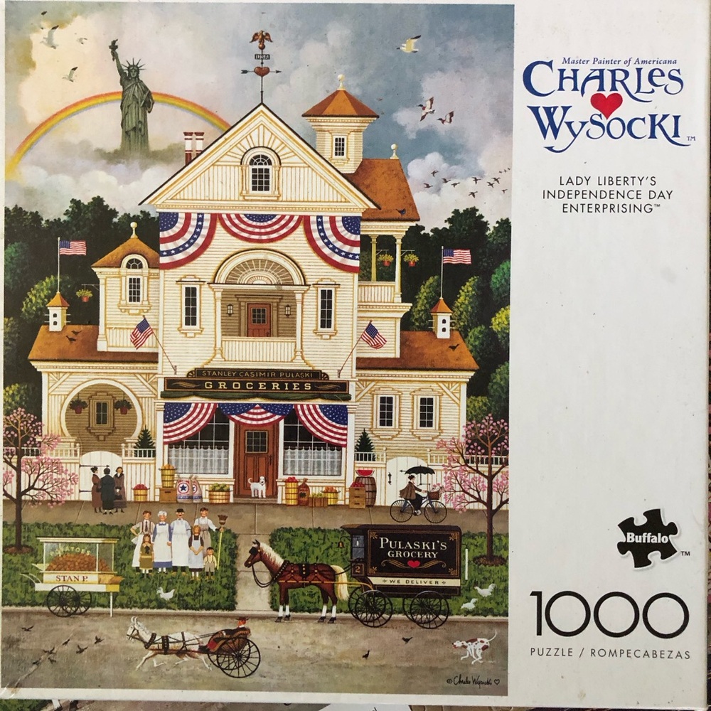 Charles Wysocki 1000 piece puzzle lady liberty’s Independence Day enterprising